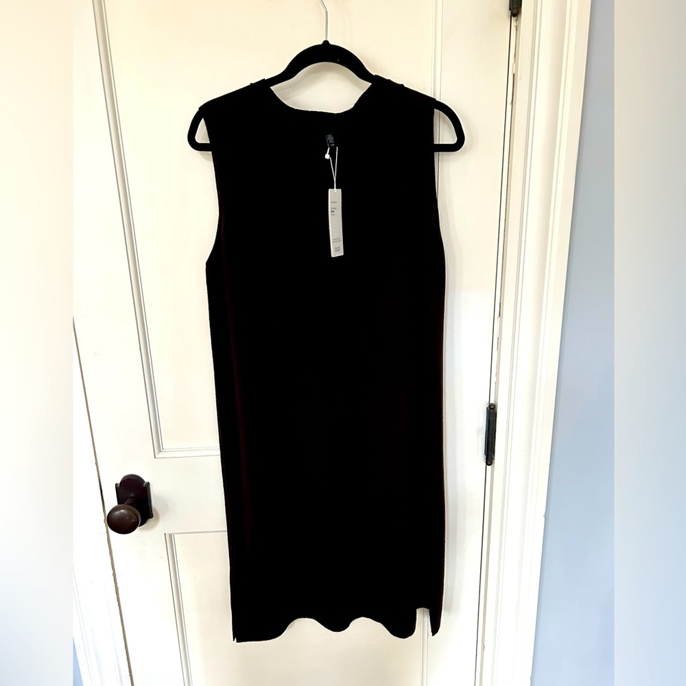 Eileen Fisher brown wool sleeveless dress/jumper. New with tags. Size large.